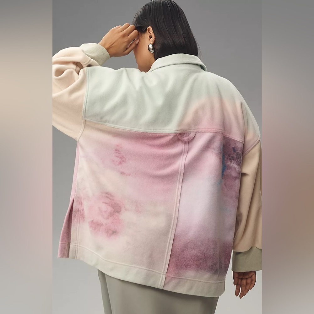 NWT! Anthro Pilcro Cotton Microfleece Button-Front Jacket - Medium Petite - Picture 6 of 8
